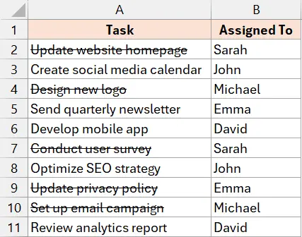 Data-set-to-filter-strikethrough-cells-in-Excel